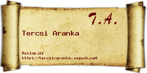 Tercsi Aranka névjegykártya
