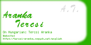 aranka tercsi business card